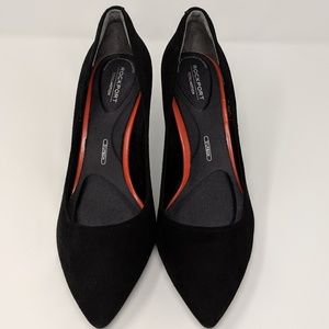 Rockport total motion 75mm pointed suede pump